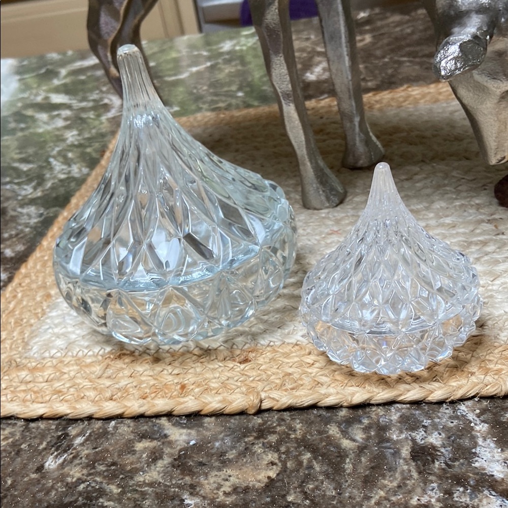 Hershey Kiss Elegant Clear Glass Decorative Jars